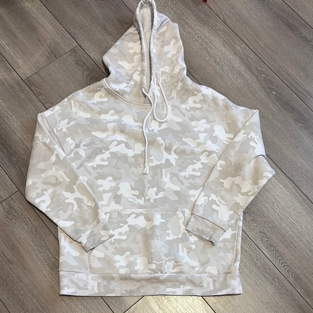 Lazypants White and Gray Camouflage Hoodie XS240